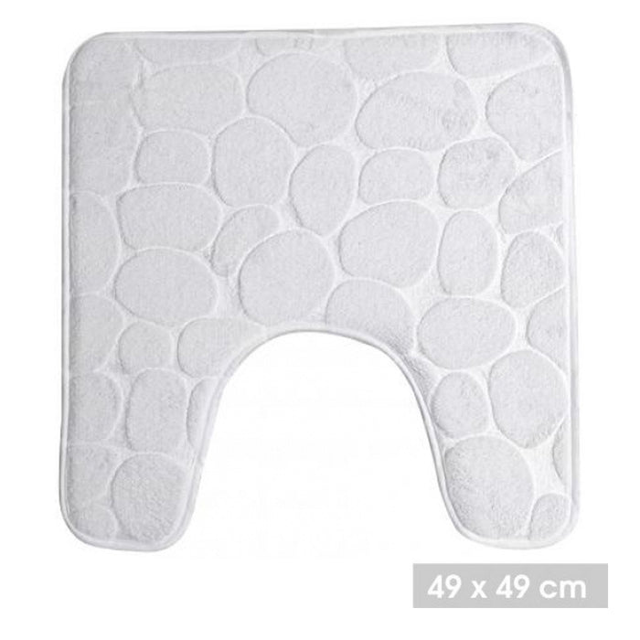 WC Badkamerkleedje|badmat tapijt - parel wit - 49x49cm