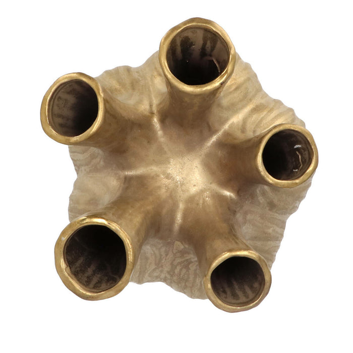 DK Design vaas Aglio - tulpenvaas - goud mat - D20 x H25 cm