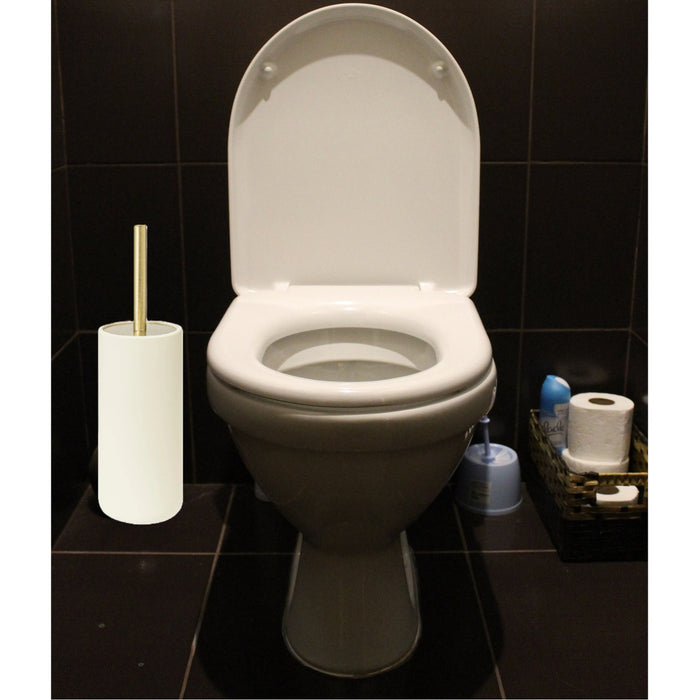 5Five Toiletborstel Savona in houder - ivoor - 10 x 35 cm