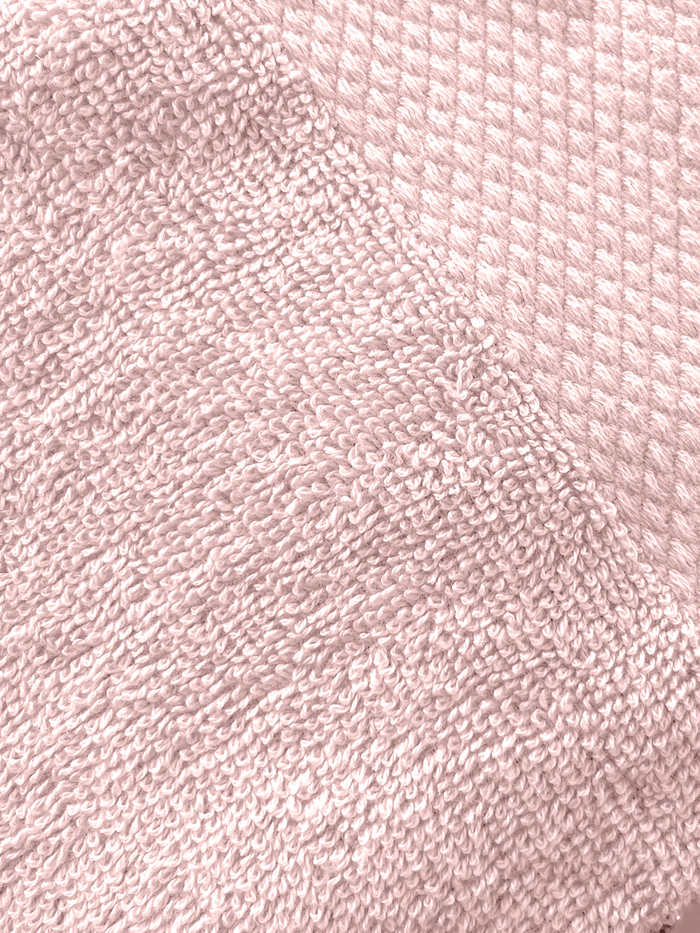 LINNICK Diamond Badstof Handdoek 50x100cm - light pink - set van 6