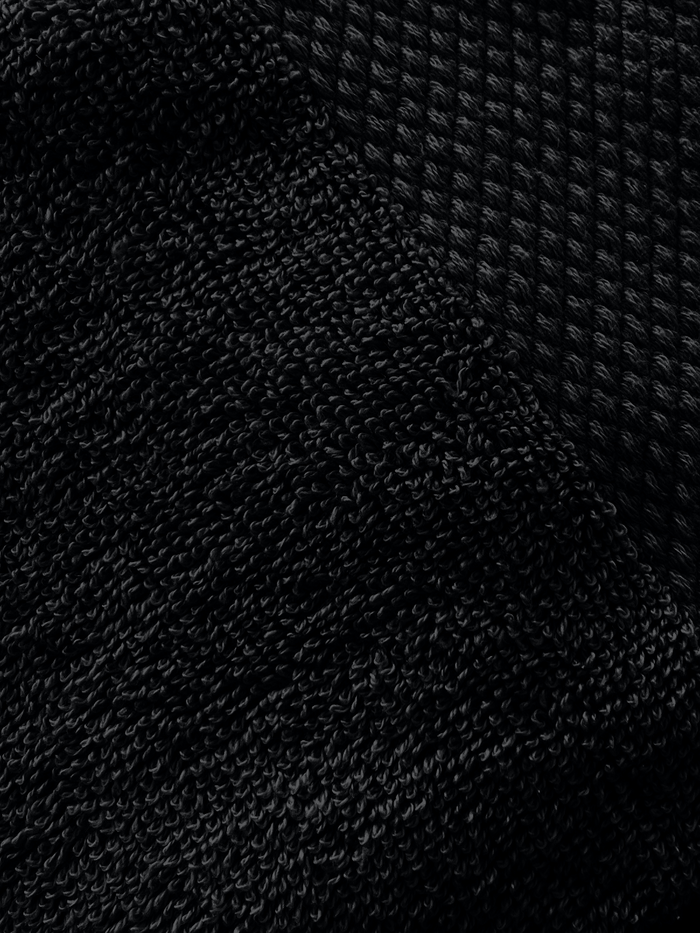 LINNICK Diamond Badstof Handdoek 60x110cm - black - set van 4