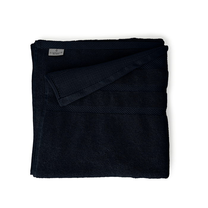 LINNICKBadstof Badlaken Katoen 70x140cm - black - set van 4