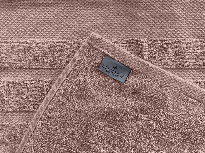 LINNICKBadstof Badlaken Katoen 70x140cm - rose - set van 4