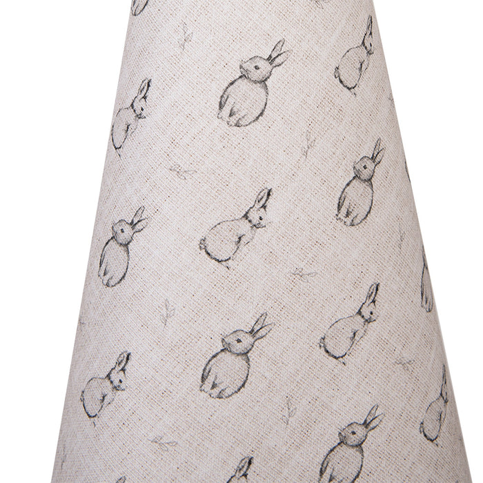 Clayre & Eef Theedoek 50x70 cm Beige Grijs Katoen Konijn