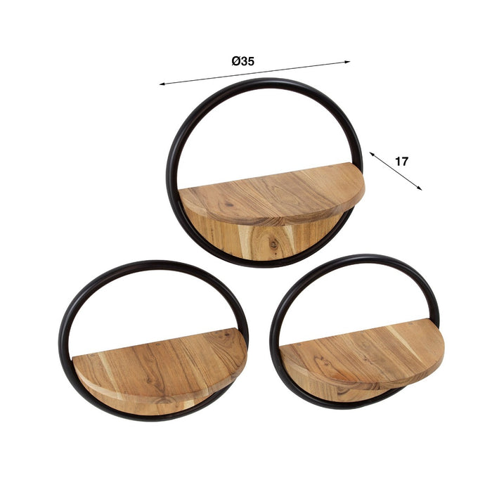 AnLi Style Wandschap round set|3