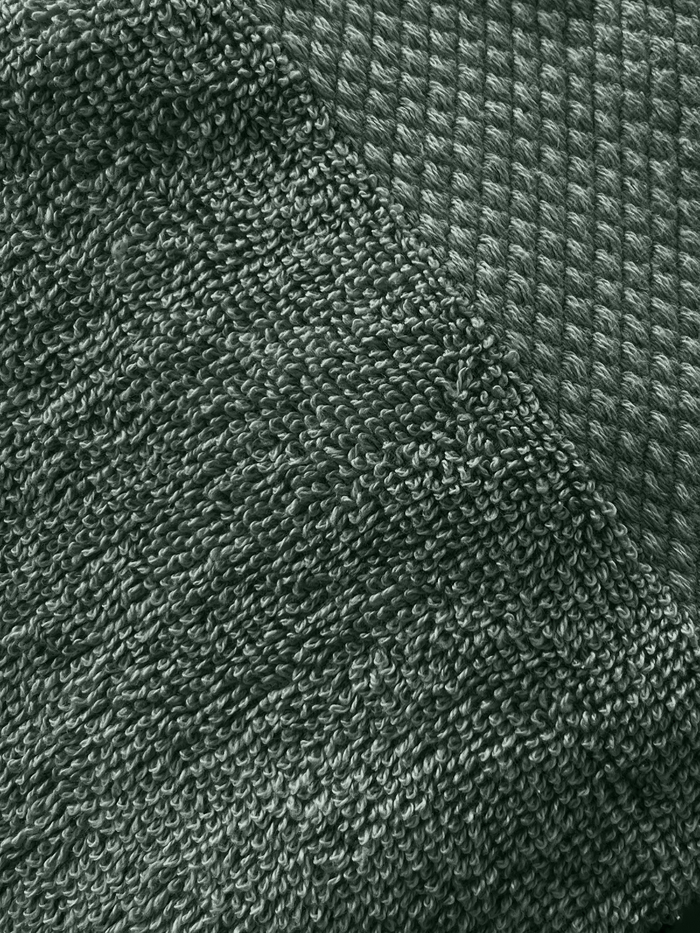 LINNICK Diamond Badstof Handdoek 60x110cm - olive green - set van 4