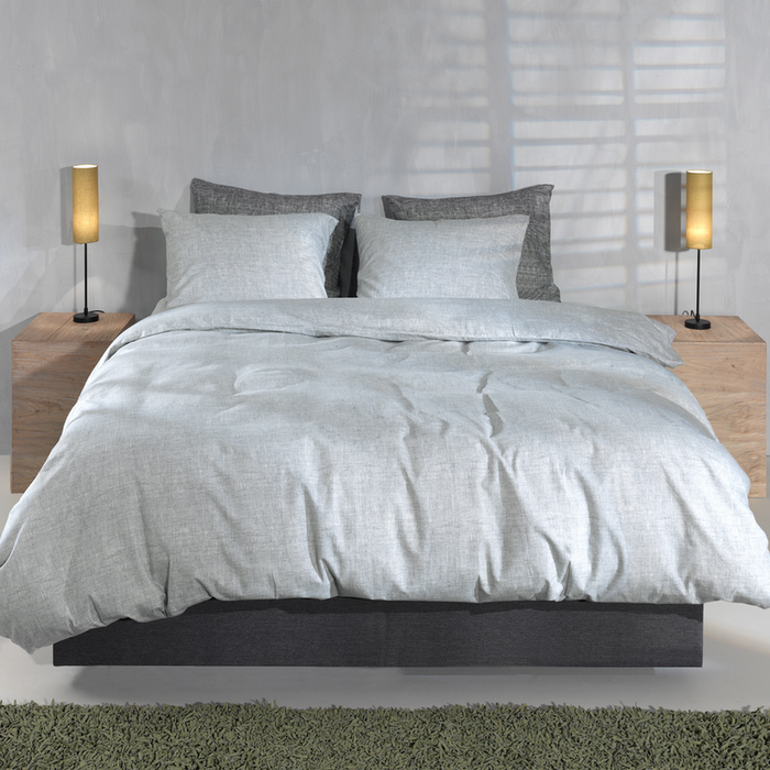 Zo Home Dekbedovertrek Flanella di Lino - dove grey