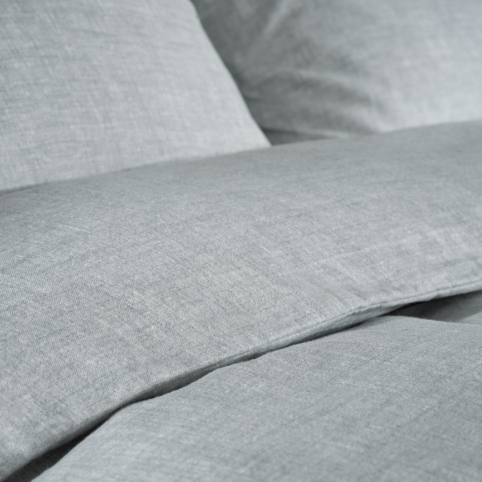 Zo Home Dekbedovertrek Flanella di Lino - dove grey