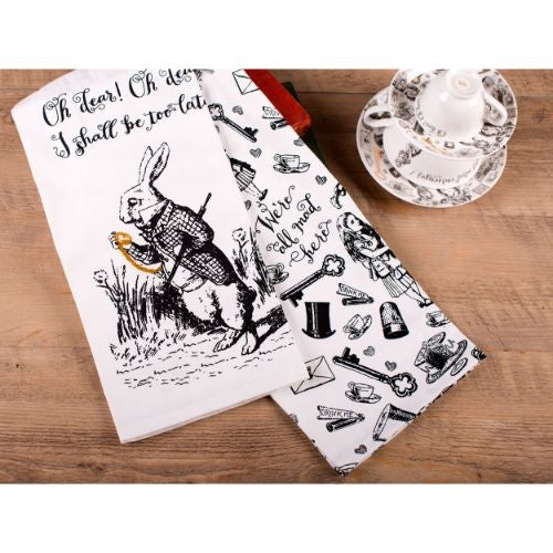 V&A - Theedoeken, Set van 2 Stuks, 100% Katoen - V&A | Alice in Wonder