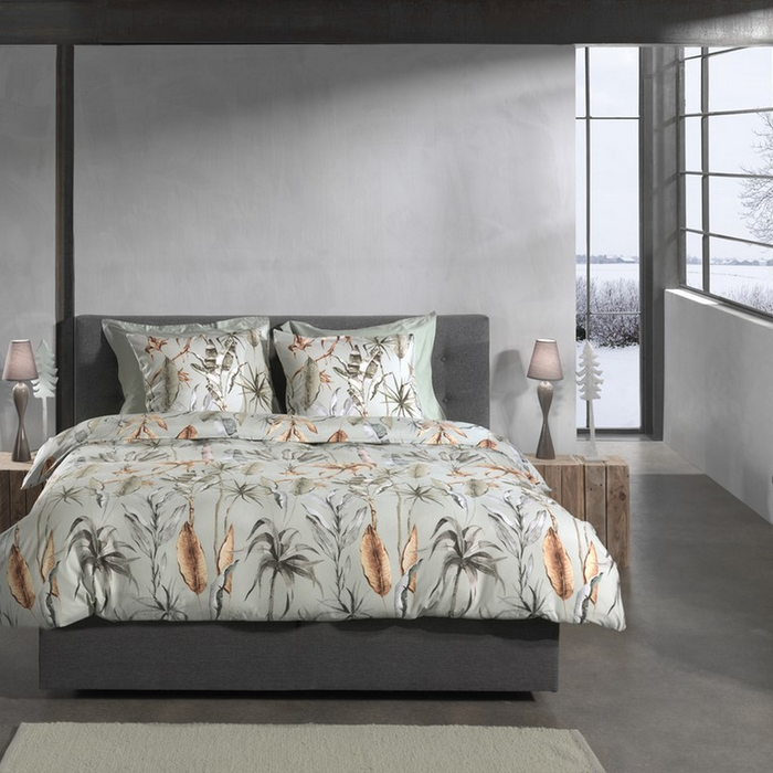 Heckett Lane Dekbedovertrek Flanel Areca - green