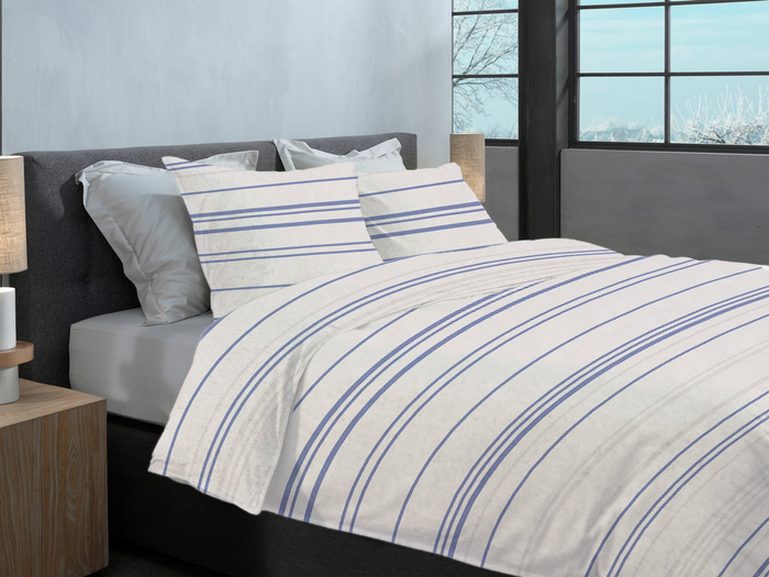 Heckett Lane Dekbedovertrek Flanel Mattia - grey