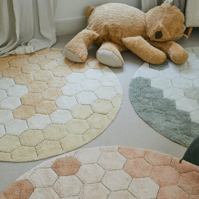 Lorena Canals Planet Bee Honingraat Vloerkleed Ø 140 cm - Roze