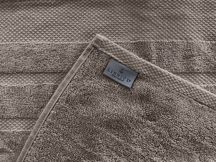 LINNICKBadstof Badlaken Katoen 70x140cm - taupe - 2X