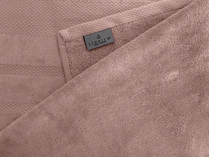 LINNICKVelours Badlaken Katoen 70x140cm - rose - 2X