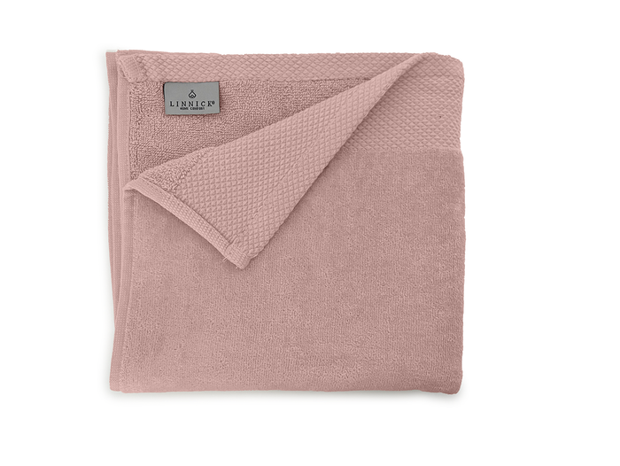 LINNICKVelours Handdoek Katoen 60x110cm - rose - Set van 4