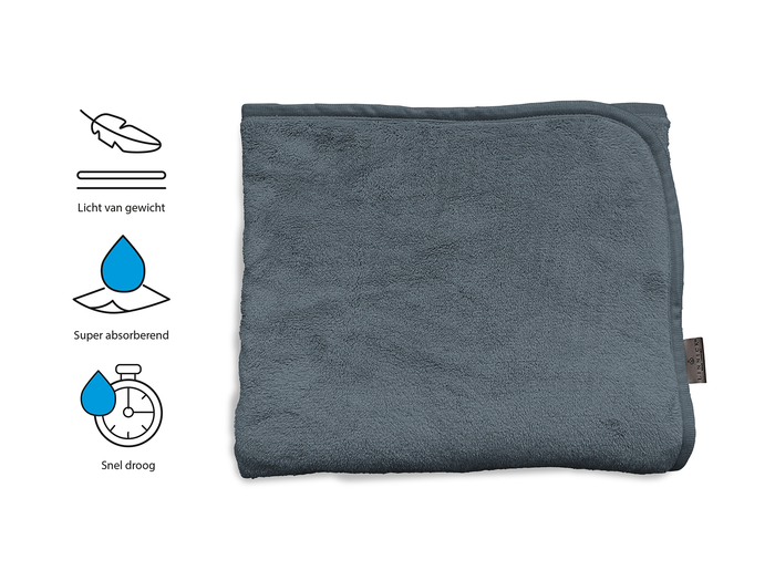 LINNICK Tuinstoel Handdoek Stoel Handdoek Microvezel 136x57cm- dark grey