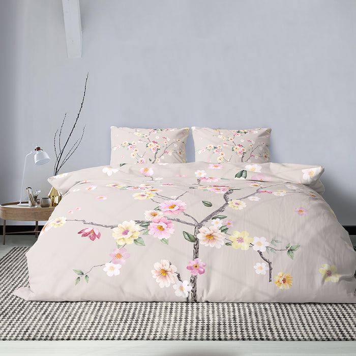 Eleganzzz Dekbedovertrek Micropercal Spring Breeze - pink