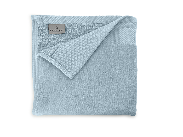 LINNICKVelours Handdoek Katoen 60x110cm - denim - Set van 6