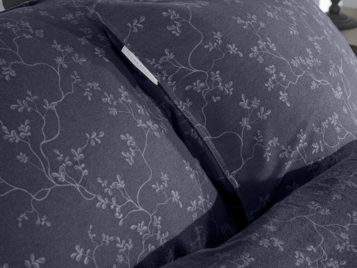 Heckett Lane Dekbedovertrek Flanel Alloro - dark blue