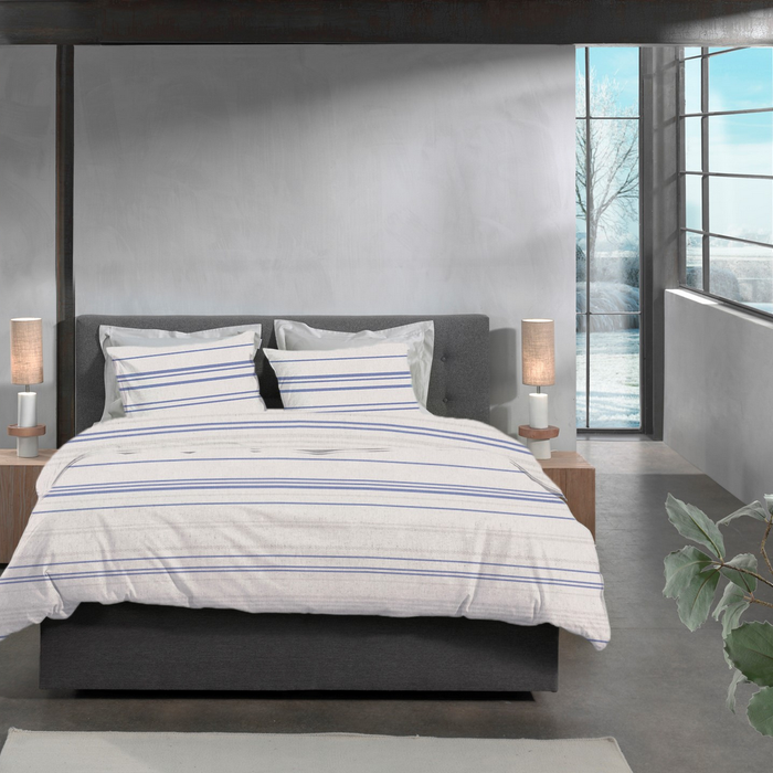 Heckett Lane Dekbedovertrek Flanel Mattia - grey