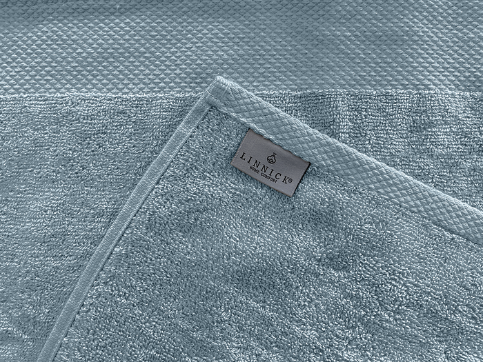 LINNICK Diamond Badstof Handdoek 60x110cm - denim - set van 4