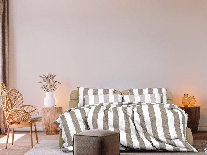 Heckett Lane Dekbedovertrek Mousseline Katoen Quinn - fossil taupe