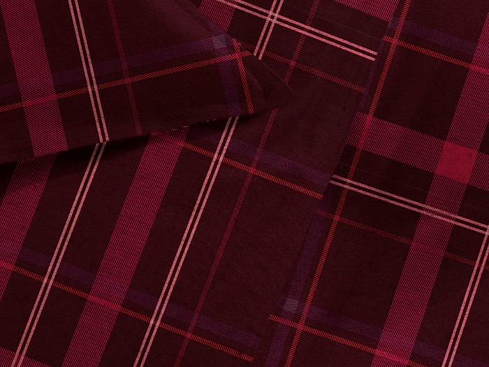 Heckett Lane Dekbedovertrek Flanel Silvan - red