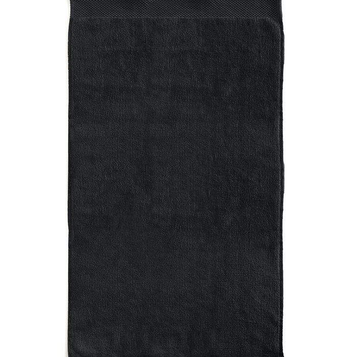 LINNICKVelours Handdoek Katoen 60x110cm - black - Set van 4