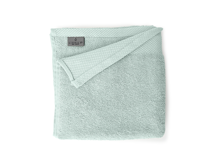 LINNICK Diamond Badstof Handdoek 50x100cm - soft green - set van 10