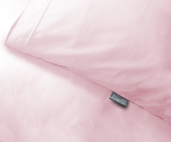 Eleganzzz Dekbedovertrek Uni Perkal Katoen Met Bies - roze