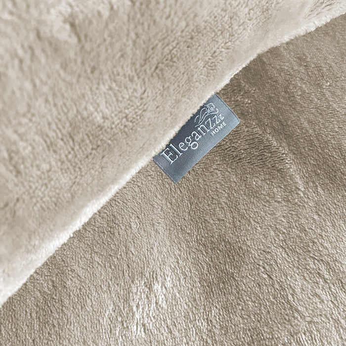 Eleganzzz Dekbedovertrek Flanel Fleece - beige