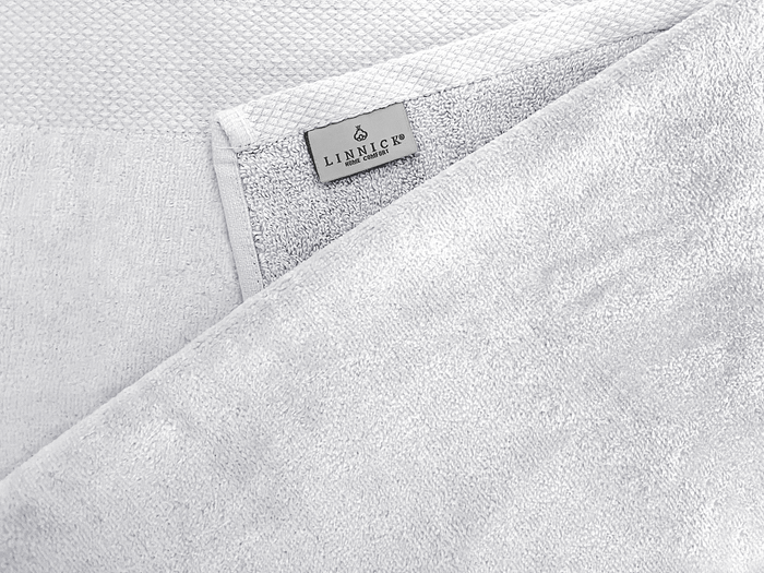 LINNICKVelours Handdoek Katoen 50x100cm - white - Set van 6