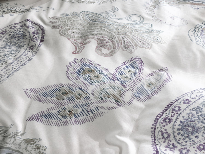 Heckett Lane Dekbedovertrek Katoen Dobby Muelle - white