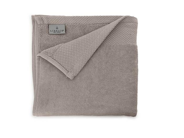 LINNICKVelours Handdoek Katoen 60x110cm - taupe - Set van 6