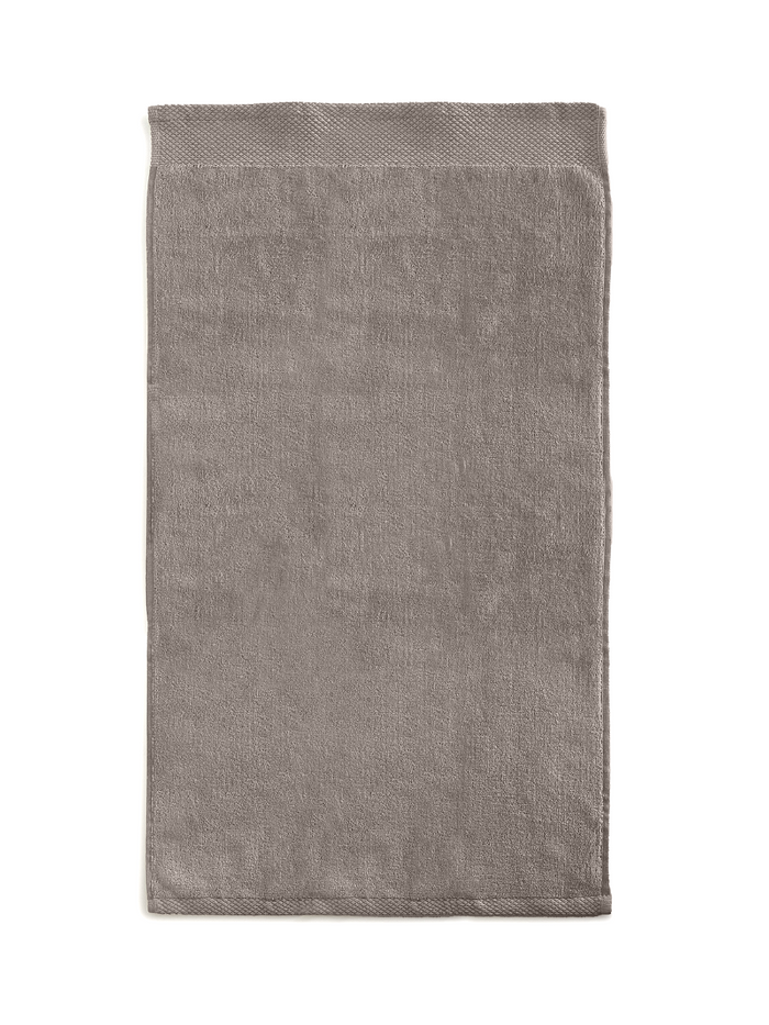 LINNICKVelours Handdoek Katoen 60x110cm - taupe - Set van 6