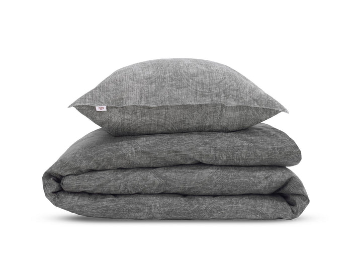 Zo Home Dekbedovertrek Katoen Paisley di Lino - dark grey