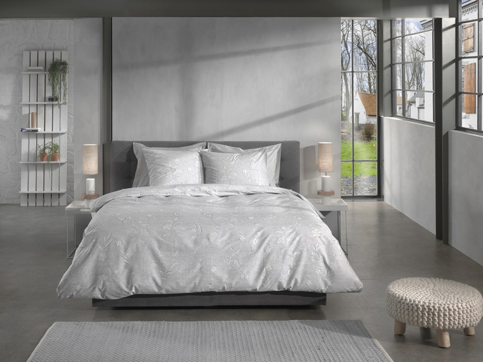 Heckett Lane Dekbedovertrek Katoen Twill Broidy - natural