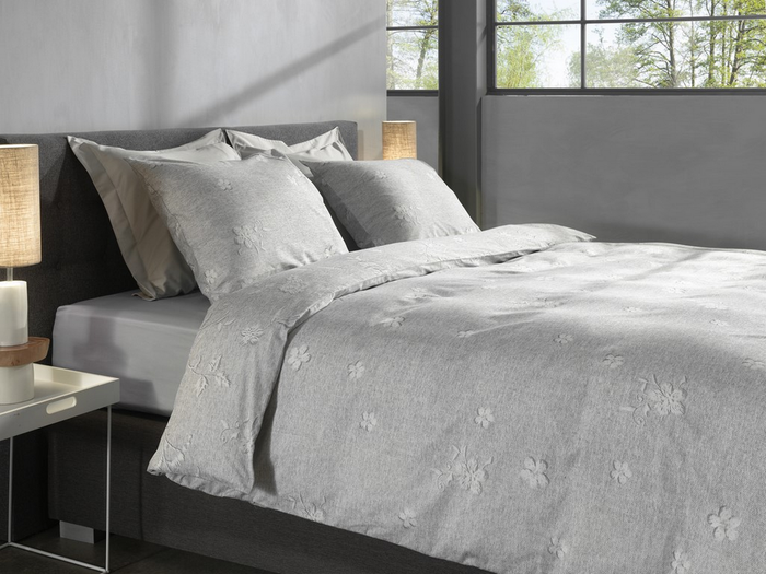 Heckett Lane Dekbedovertrek Katoen Twill Broidy - natural