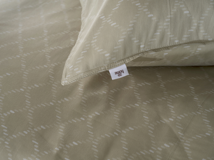 Zo Home Dekbedovertrek Katoen Satijn Linea di Satinado - forest sand