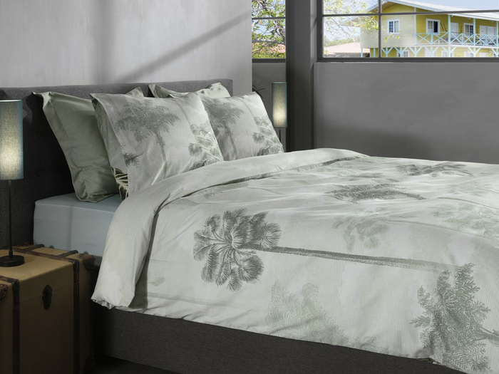 Heckett Lane Dekbedovertrek Katoen Twill Heron - green