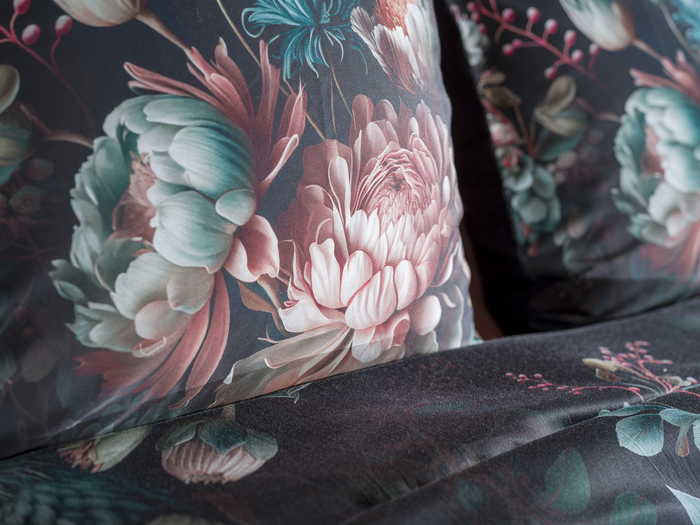 Heckett Lane Dekbedovertrek Katoen Satijn Milos - dark blue