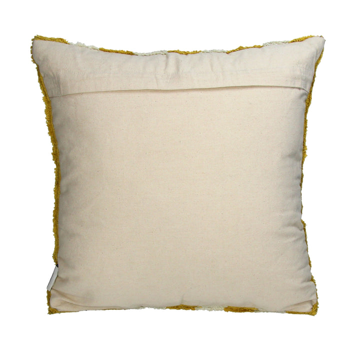 HD Collection Sierkussen Stripes - Geel - Katoen - 45x45x5cm (BxHxD)