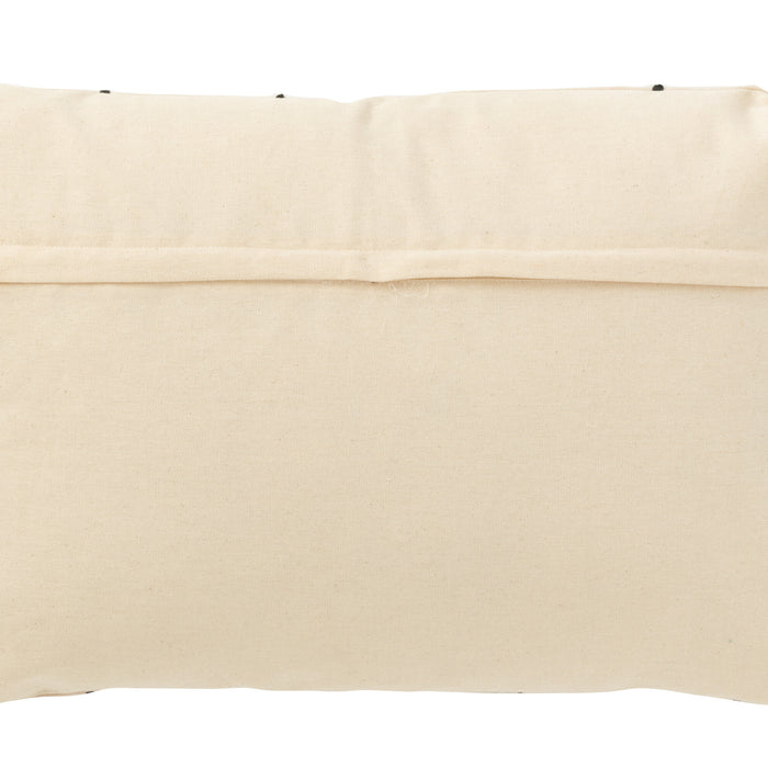 J-line - Kussen Gezichten Katoen Creme|bruin|zwart - 68x40x12cm