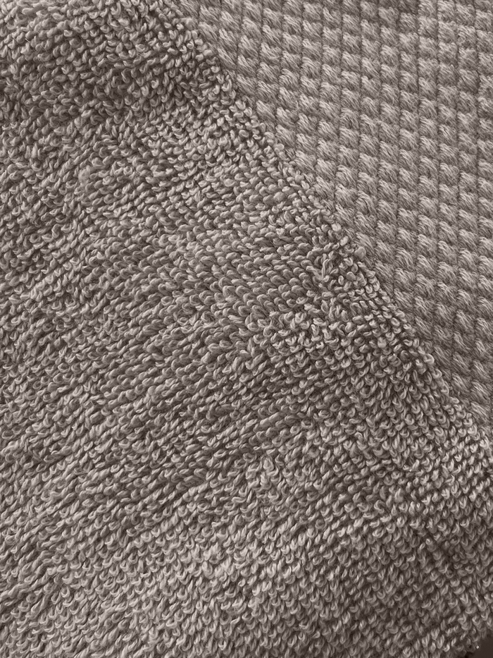 LINNICK Diamond Badstof Handdoek 50x100cm - taupe - set van 10