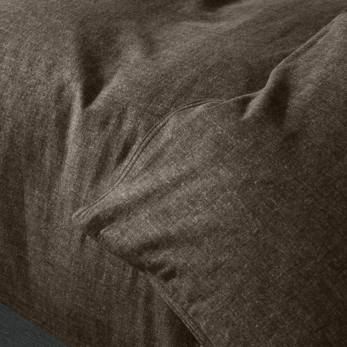 Heckett Lane Dekbedovertrek Flanel Franela - coffee quartz