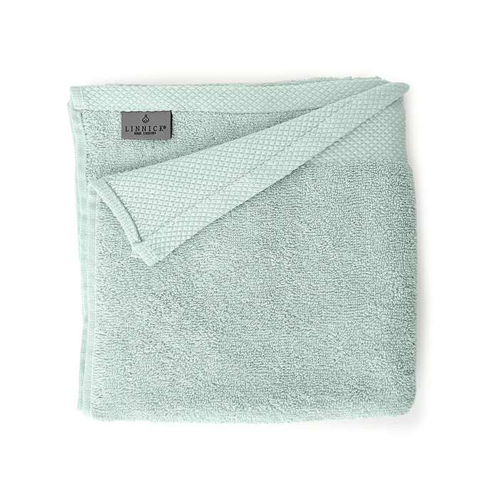 LINNICK Diamond Badstof Handdoek 60x110cm - soft green - set van 4