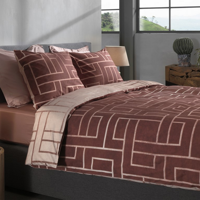 Heckett Lane Dekbedovertrek Katoen Twill Roja - natural