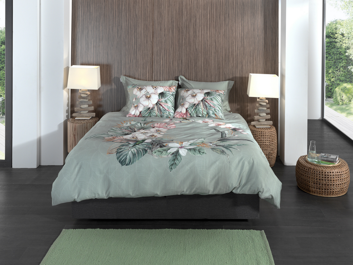 Heckett Lane Dekbedovertrek Katoen Satijn Ana - green