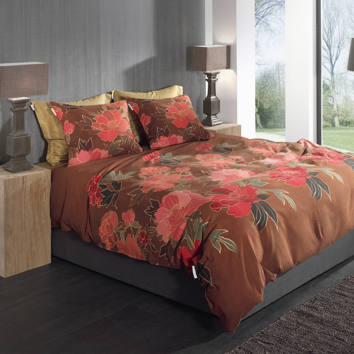 Heckett Lane Dekbedovertrek Flanel Francesco - orange