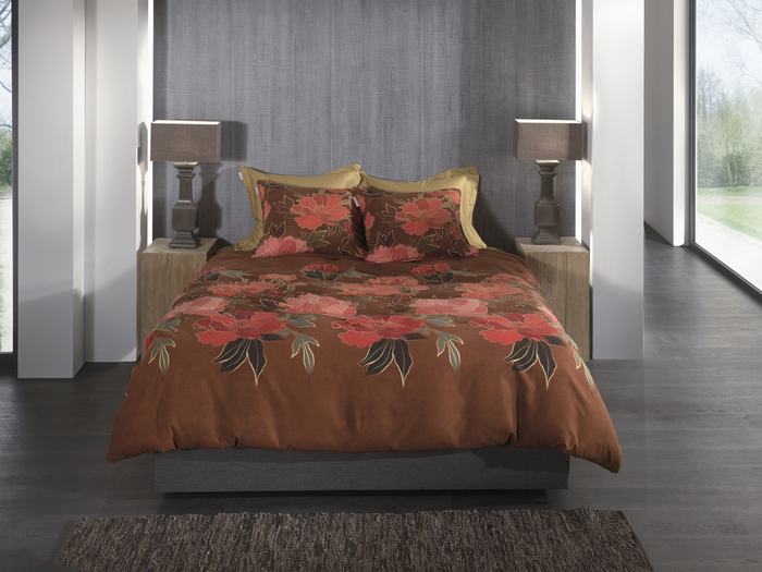 Heckett Lane Dekbedovertrek Flanel Francesco - orange